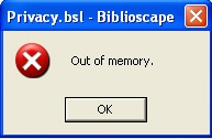 Out of memory error  Windows 10 