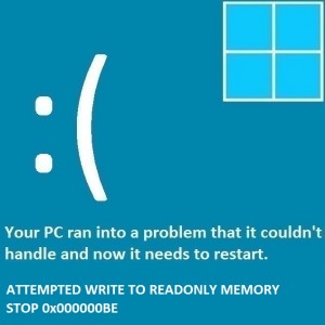 ATTEMPTED WRITE TO READONLY MEMORY - STOP 0x000000BE - Featured -- Windows Wally