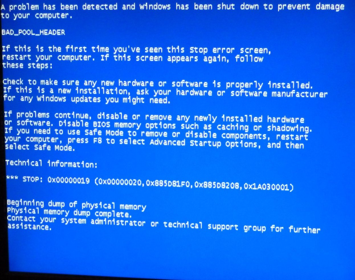 Bad_Pool_Header -- Cover - BSoD - Windows Wally