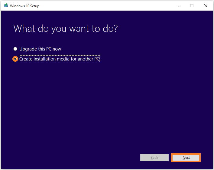 microsoft create windows 10 installation media