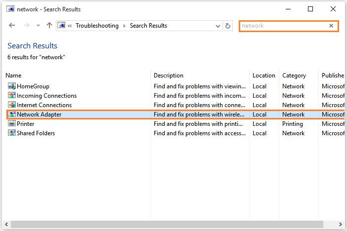 Windows 10 - Network Adapter - Troubleshooting - Network Adapter -- Windows Wally