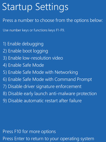 0xc000021a - Windows 10 - Startup Settings 2 -- Windows Wally