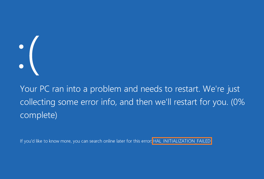 Windows blue screen - BSoD Example - Windows 10 - Windows Wally