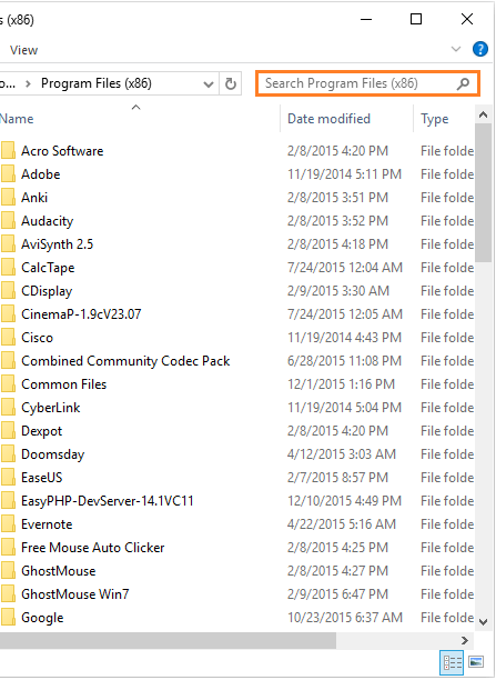 Remove Programs - Search Program Files - Windows 10 -- Windows Wally