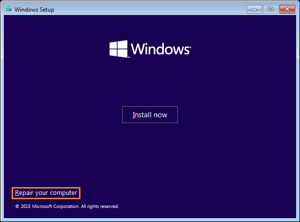 0x0000007E - Fix Windows 10 - Screen 2 - Repair Your Computer -- Windows Wally
