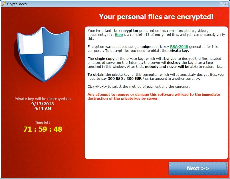 CryptoLocker - Cover - Error - WindowsWally