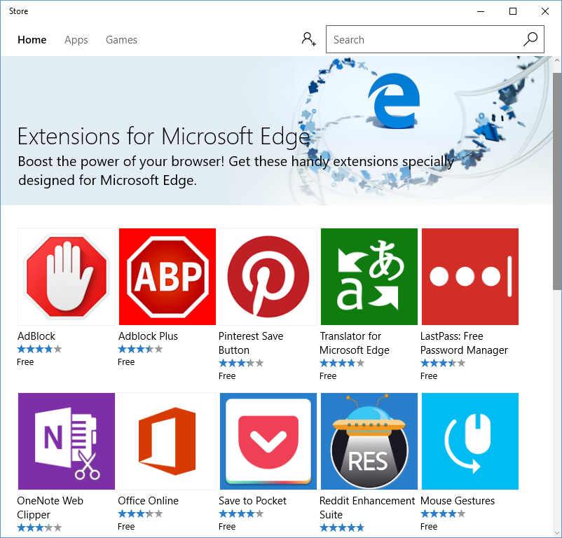Microsoft Edge - Get Extensions from the store - 2 - Windows 10 - Windows Wally