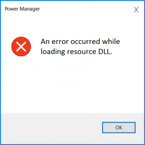 power manager dll error