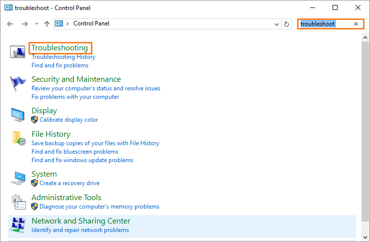 Update Trusted Sites -- Control Panel - Search - Troubleshoot - Windows Wally