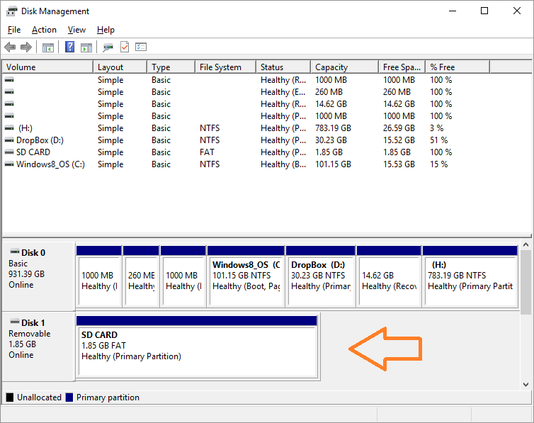 Disk manager -- format SD card - 5 - Windows Wally