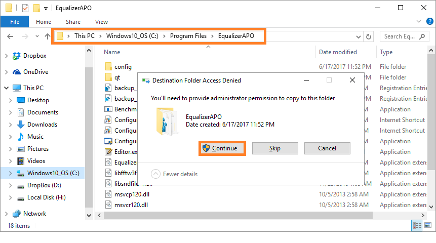 in windows 10 what directory do i copy .scr files